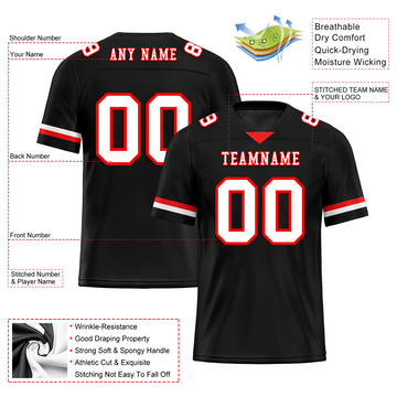 Custom Black Classic Style White Personalized Authentic Football Jersey FBJ02-bc0f0aa