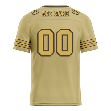 Custom Yellow Sleeve Stripes Yellow Personalized Authentic Football Jersey FBJ02-bc0f080